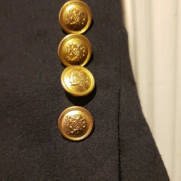 LAUREN Ralph lauren VINTAGE Womans Blue Sport Coat with Crest 2P - Picture 6 of 7